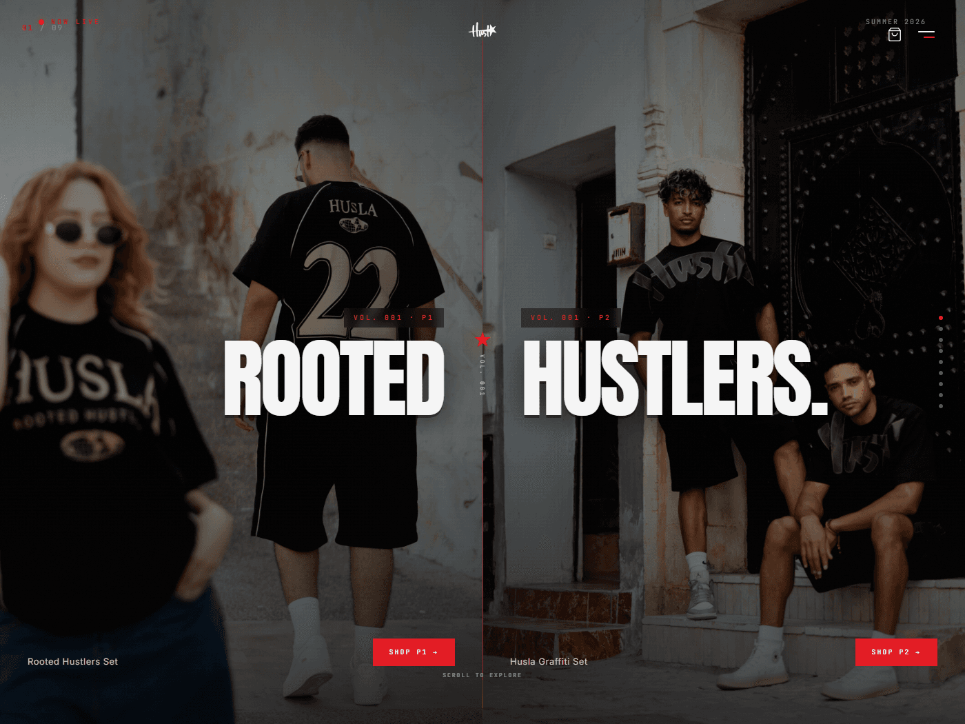 Husla.ma streetwear Shopify store