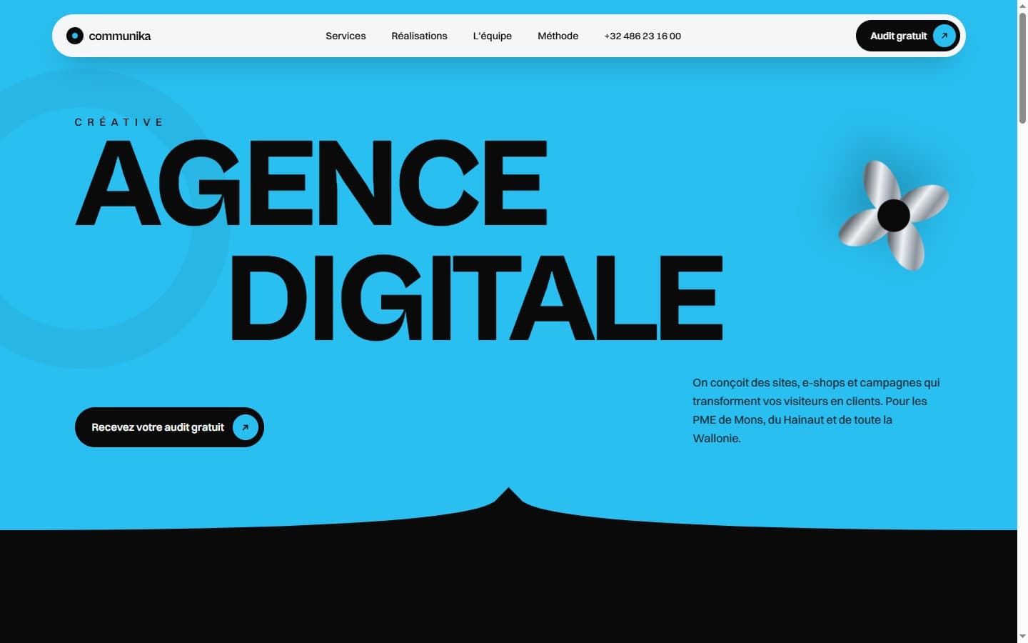 Le site refait de Communika, une agence digitale